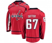 Washington Capitals #67 Riley Sutter Fanatics Branded Red Home Breakaway NHL Jersey