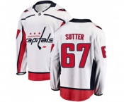 Washington Capitals #67 Riley Sutter Fanatics Branded White Away Breakaway NHL Jersey