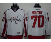 Washington Capitals #70 Braden Holtby White Stitched NHL Jersey