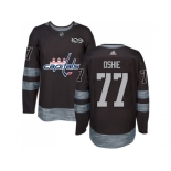 Washington Capitals #77 T.J Oshie Black 1917-2017 100th Anniversary Stitched NHL Jersey