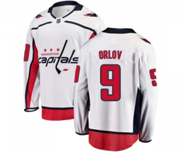 Washington Capitals #9 Dmitry Orlov Fanatics Branded White Away Breakaway NHL Jersey