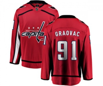 Washington Capitals #91 Tyler Graovac Fanatics Branded Red Home Breakaway NHL Jersey