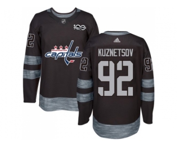 Washington Capitals #92 Evgeny Kuznetsov Black 1917-2017 100th Anniversary Stitched NHL Jersey