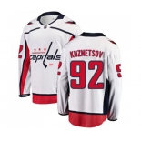 Washington Capitals #92 Evgeny Kuznetsov Fanatics Branded White Away Breakaway NHL Jersey