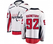 Washington Capitals #92 Evgeny Kuznetsov Fanatics Branded White Away Breakaway NHL Jersey