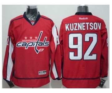 Washington Capitals #92 Evgeny Kuznetsov Red Home Stitched NHL Jersey