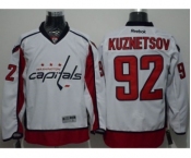 Washington Capitals #92 Evgeny Kuznetsov White Stitched NHL Jersey