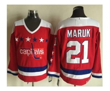 nhl jerseys washington capitals #21 maruk red[m&n][maruk]