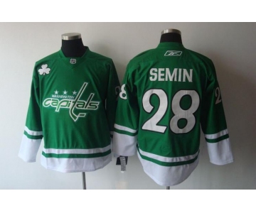 nhl jerseys washington capitals #28 semin green