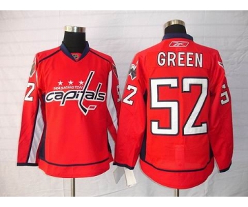 nhl jerseys washington capitals #52 green red