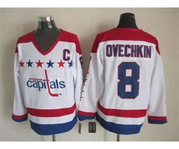 nhl jerseys washington capitals #8 ovechkin white-red[2015 new][patch C]