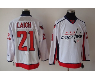 nhl washington capital #21 laich white