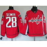 nhl washington capital #28 semin red