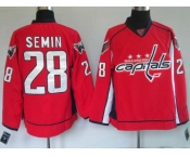 nhl washington capital #28 semin red