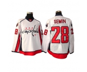 nhl washington capital #28 semin white