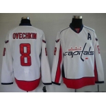 nhl washington capital #8 ovechkin patch white(a)