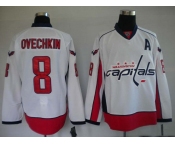 nhl washington capital #8 ovechkin patch white(a)