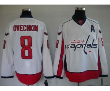 nhl washington capital #8 ovechkin patch white(a)