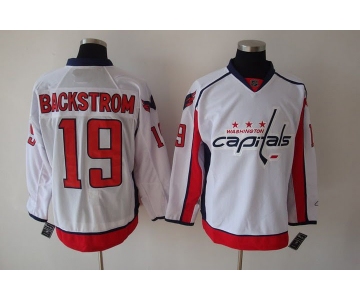 nhl washington capitals #19 backstrom white