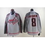 nhl washington capitals #8 alex ovechkin grey [charcoal cross check]