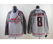 nhl washington capitals #8 alex ovechkin grey [charcoal cross check]