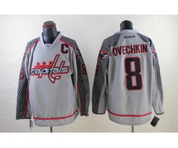 nhl washington capitals #8 alex ovechkin grey [charcoal cross check]