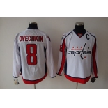 nhl washington capitals #8 alex ovechkin white[C]