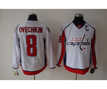 nhl washington capitals #8 alex ovechkin white[C]