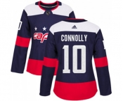 Women Adidas Washington Capitals #10 Brett Connolly Authentic Navy Blue 2018 Stadium Series NHL Jersey