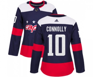 Women Adidas Washington Capitals #10 Brett Connolly Authentic Navy Blue 2018 Stadium Series NHL Jersey