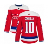 Women Adidas Washington Capitals #10 Brett Connolly Authentic Red Alternate NHL Jersey