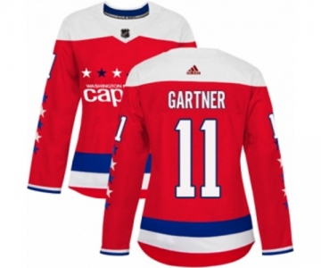 Women Adidas Washington Capitals #11 Mike Gartner Authentic Red Alternate NHL Jersey