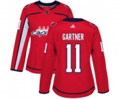 Women Adidas Washington Capitals #11 Mike Gartner Premier Red Home NHL Jersey