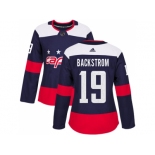 Women Adidas Washington Capitals #19 Nicklas Backstrom Navy Authentic 2018 Stadium Series Stitched NHL Jersey