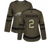 Women Adidas Washington Capitals #2 Matt Niskanen Authentic Green Salute to Service NHL Jersey