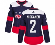 Women Adidas Washington Capitals #2 Matt Niskanen Authentic Navy Blue 2018 Stadium Series NHL Jersey