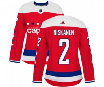 Women Adidas Washington Capitals #2 Matt Niskanen Authentic Red Alternate NHL Jersey