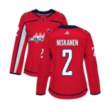 Women Adidas Washington Capitals #2 Matt Niskanen Premier Red Home NHL Jersey