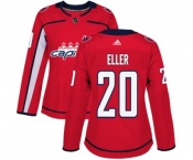 Women Adidas Washington Capitals #20 Lars Eller Premier Red Home NHL Jersey