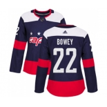 Women Adidas Washington Capitals #22 Madison Bowey Authentic Navy Blue 2018 Stadium Series NHL Jersey