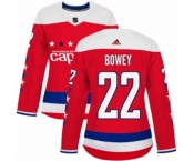 Women Adidas Washington Capitals #22 Madison Bowey Authentic Red Alternate NHL Jersey