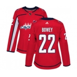 Women Adidas Washington Capitals #22 Madison Bowey Premier Red Home NHL Jersey