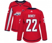 Women Adidas Washington Capitals #22 Madison Bowey Premier Red Home NHL Jersey