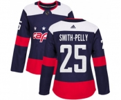 Women Adidas Washington Capitals #25 Devante Smith-Pelly Authentic Navy Blue 2018 Stadium Series NHL Jersey