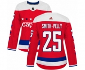 Women Adidas Washington Capitals #25 Devante Smith-Pelly Authentic Red Alternate NHL Jersey