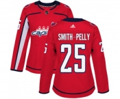 Women Adidas Washington Capitals #25 Devante Smith-Pelly Premier Red Home NHL Jersey