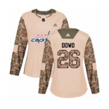 Women Adidas Washington Capitals #26 Nic Dowd Authentic Camo Veterans Day Practice NHL Jersey