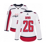 Women Adidas Washington Capitals #26 Nic Dowd Authentic White Away NHL Jersey