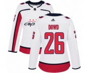 Women Adidas Washington Capitals #26 Nic Dowd Authentic White Away NHL Jersey