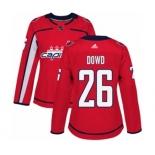 Women Adidas Washington Capitals #26 Nic Dowd Premier Red Home NHL Jersey